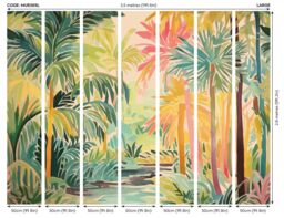 Origin Murals Pretty Palms Matt Smooth Paste the Wall Mural in Emerald - Size: W300 cm x H240 cm - thumbnail 3