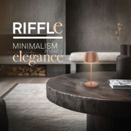 BRILONER Riffle Mini Dimmable Rechargeable USB C Design Award LED Table Lamp in Copper - thumbnail 3