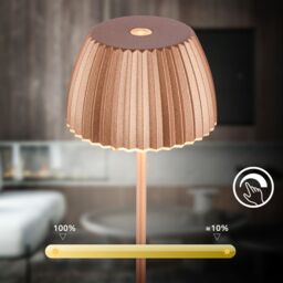 BRILONER Riffle Mini Dimmable Rechargeable USB C Design Award LED Table Lamp in Copper - thumbnail 4