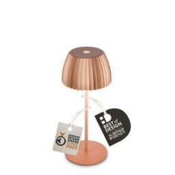 BRILONER Riffle Mini Dimmable Rechargeable USB C Design Award LED Table Lamp in Copper - thumbnail 1