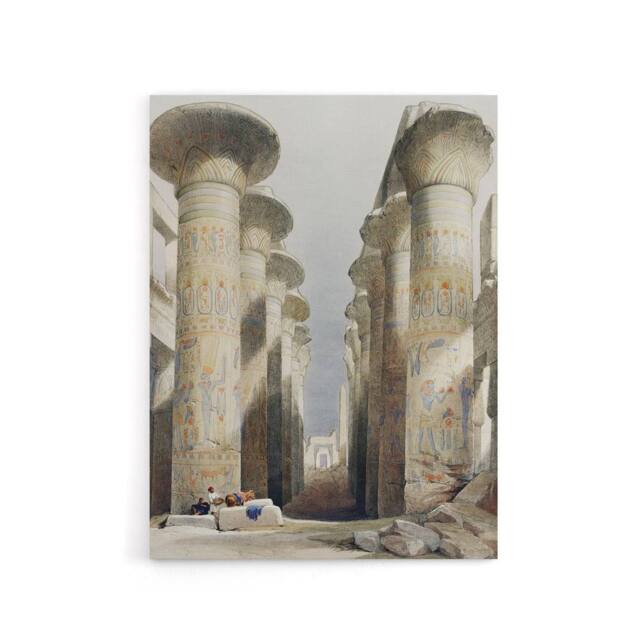"Artery8 Great Hall at Karnak Temple D. Roberts Vintage Canvas Wall Art - Size: W18"" x H24""" - image 1