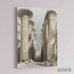 "Artery8 Great Hall at Karnak Temple D. Roberts Vintage Canvas Wall Art - Size: W18"" x H24""" - thumbnail 2