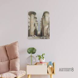 "Artery8 Great Hall at Karnak Temple D. Roberts Vintage Canvas Wall Art - Size: W18"" x H24""" - thumbnail 3