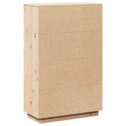 Berkfield Home Highboard 74x35x117 cm Solid Wood Pine in Light Tan - Size: 74 x 35 x 117 cm - thumbnail 9