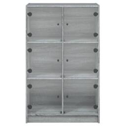 Berkfield Home Highboard with Doors Grey Sonoma 68x37x109 cm Engineered Wood - Size: 68 x 37 x 109 cm - thumbnail 7