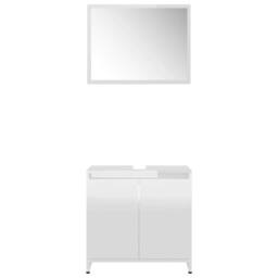 Berkfield Home Bathroom Furniture Set High Gloss White Engineered Wood - thumbnail 4