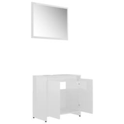 Berkfield Home Bathroom Furniture Set High Gloss White Engineered Wood - thumbnail 5
