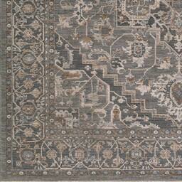 Livabliss Arda Vintage Blue Grey Brown Taupe Traditional Boho Fringe Living Rug - Size: 200 cm x 290 cm - thumbnail 7