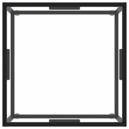 Berkfield Home Coffee Table Black with Tempered Glass 60x60x35 cm - Size: 60 x 60 x 35 cm - thumbnail 3