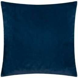 Paoletti Savoy Stripe Velvet Cushion in Navy - Size: 50 cm x 50 cm - thumbnail 3