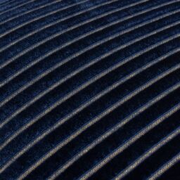 Paoletti Savoy Stripe Velvet Cushion in Navy - Size: 50 cm x 50 cm - thumbnail 5