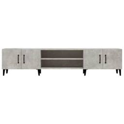 Berkfield Home TV Cabinet Concrete Grey 180x31.5x40 cm Engineered Wood - thumbnail 6