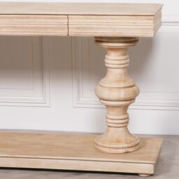 Glasstone 180cm Wooden Console Table with Drawers in Light Brown - thumbnail 5