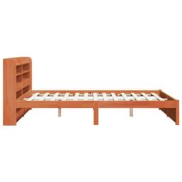 Berkfield Home Bed Frame with Headboard Wax Brown 150 x 200 cm Solid Pine Wood - thumbnail 7