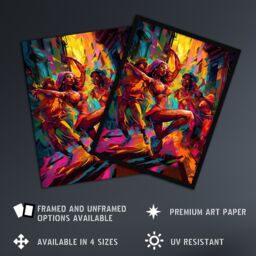 Artery8 Wall Art Print Reggaeton Modern Urban Street Dance Reggae Music Latin American Dance Hall Painting Rhythm Body Energy Theatre Arts Artwork - thumbnail 2