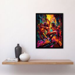 Artery8 Wall Art Print Reggaeton Modern Urban Street Dance Reggae Music Latin American Dance Hall Painting Rhythm Body Energy Theatre Arts Artwork - thumbnail 4