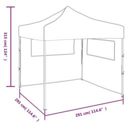 Berkfield Home Durable Foldable Party Tent Pop-Up with 2 Sidewalls 3x3 m Anthracite in Dark Grey - thumbnail 9