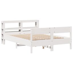 Berkfield Home Bed Frame without Mattress White 120x190 cm Small Double Solid Wood Pine - thumbnail 3