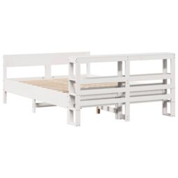 Berkfield Home Bed Frame without Mattress White 120x190 cm Small Double Solid Wood Pine - thumbnail 6