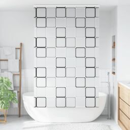Berkfield Home Shower Roller Blind with Cassette 120x240 cm Fabric Width 116 cm in Black - thumbnail 2