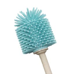 JVL Pro Clean Anti-Bacteria Rubber Toilet Brush & Holder in Blue - thumbnail 3