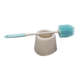 JVL Pro Clean Anti-Bacteria Rubber Toilet Brush & Holder in Blue - thumbnail 2