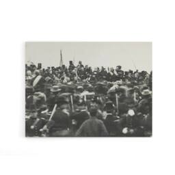 "Artery8 President Abraham Lincoln Gettysburg Address Canvas Wall Art Print in Grey - Size: W18"" x H24""" - thumbnail 1