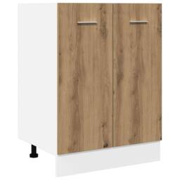 Berkfield Home Bottom Cabinet Lyon Artisan Oak 60x46x81.5 cm Engineered Wood in Brown - thumbnail 1