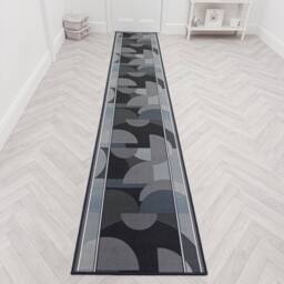 runrug Hallway Runner Rug - Non-Slip, Hardwearing, 5.4mm - 'Malis' in Grey - Size: 100 cm x 270 cm - thumbnail 7