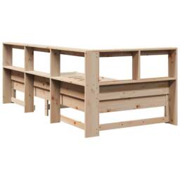 Berkfield Home Bookcase Bed without Mattress 75x190 cm Solid Wood Pine in Light Tan - thumbnail 9