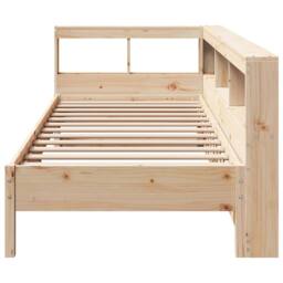 Berkfield Home Bookcase Bed without Mattress 75x190 cm Solid Wood Pine in Light Tan - thumbnail 5
