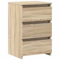 Berkfield Home Bed Cabinets 2 pcs Sonoma Oak 40x35x62.5 cm Engineered Wood in Light Tan - thumbnail 3