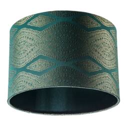 Happy Homewares Sophisticated Forest Green Lamp Shade with Intricate Geometric Pattern in Dark Green - Size: 12 inches - thumbnail 3