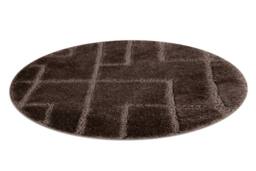 RugsX Dywaniki Łazienkowe Rug in Brown - Size: 100 cm diameter - thumbnail 2