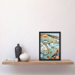 Artery8 Aberdaron Rural Wales Landscape Wildflowers Hills Framed Art Print - Size: A4 - thumbnail 4