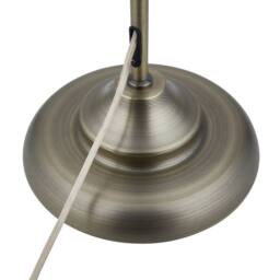 First Choice Lighting Lytchett - Antique Brass Spindle Floor Lamp with Natural Linen Shade in Bronze - thumbnail 7