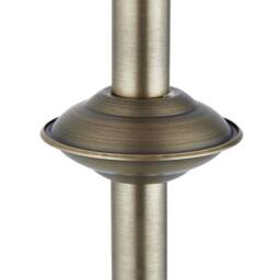 First Choice Lighting Lytchett - Antique Brass Spindle Floor Lamp with Natural Linen Shade in Bronze - thumbnail 6