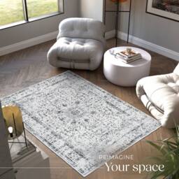 tectake Washable Rug Aliya 160 X 230 Cm - Grey - Size: 160 cm x 230 cm - thumbnail 7