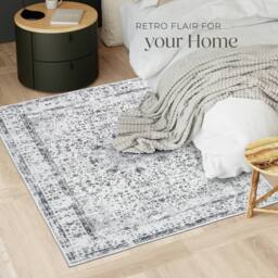tectake Washable Rug Aliya 160 X 230 Cm - Grey - Size: 160 cm x 230 cm - thumbnail 3
