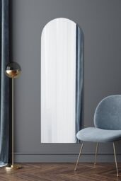 "MirrorOutlet Frameless Arched Leaner/Wall Mirror 70"" X 24"" (180CM X 60CM) in Silver - Size: 1 Pack"