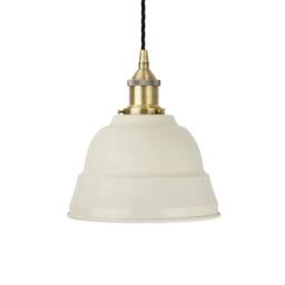 SE Home Clay White Lincoln Pendant Light - Antique Brass - Brown Twisted - thumbnail 1