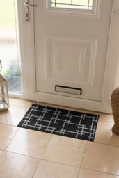 JVL Vector Machine Washable Latex Backed Doormat, 40x70cm, Black - Size: 40 cm x 70 cm - thumbnail 2
