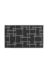 JVL Vector Machine Washable Latex Backed Doormat, 40x70cm, Black - Size: 40 cm x 70 cm - thumbnail 1