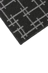 JVL Vector Machine Washable Latex Backed Doormat, 40x70cm, Black - Size: 40 cm x 70 cm - thumbnail 4