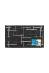 JVL Vector Machine Washable Latex Backed Doormat, 40x70cm, Black - Size: 40 cm x 70 cm - thumbnail 6