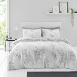 GAVENO CAVAILIA Perla Printed Duvet Cover in Grey - Size: Double