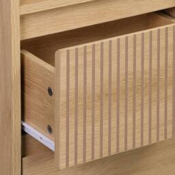 sweeek 3-shelf storage column wood decor with 2 drawers in Beige - thumbnail 7