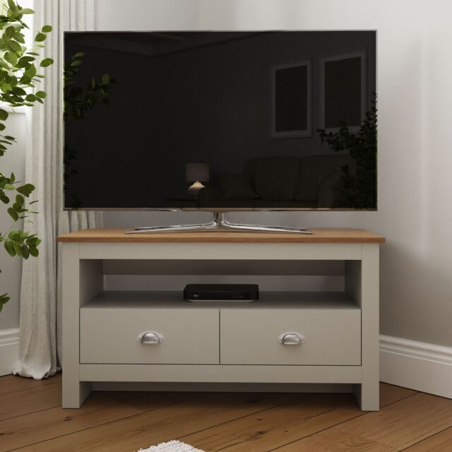 GFW Lancaster Corner TV Unit in Grey - image 1