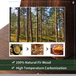 OUTSUNNY Wooden Water Pump Fountain 2 Tier Cascading Feature Barrel Garden Deck in Natural - thumbnail 4