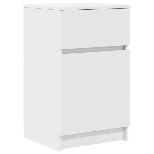 Berkfield Home Bedside Cabinet White 39x35x65 cm Engineered Wood - Size: 39 x 35 x 65 cm - image 1